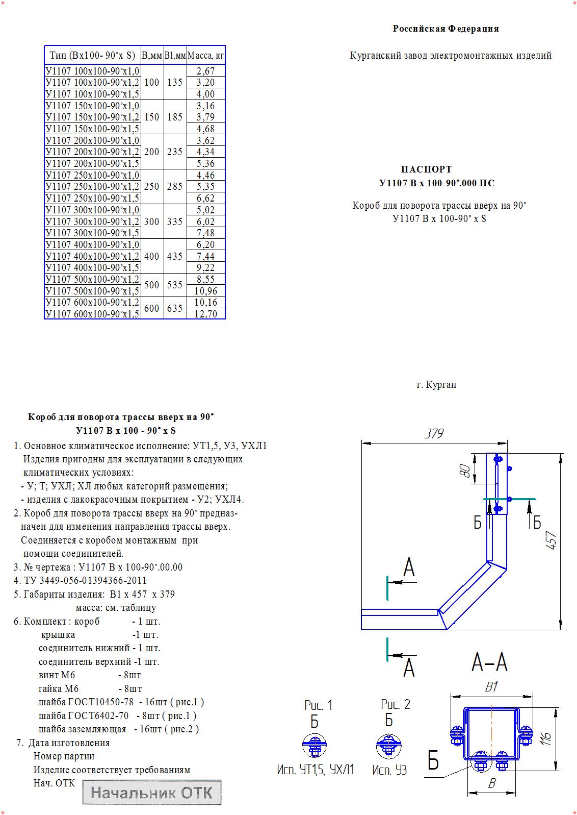 Короб ст 100х100 ут1 5